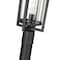 Z-Lite Aura 1 Light Outdoor Post Mounted Fixture, 8in. W x 119.75in. H, Black 5013PHBR-5009P96-BK - alternate 5